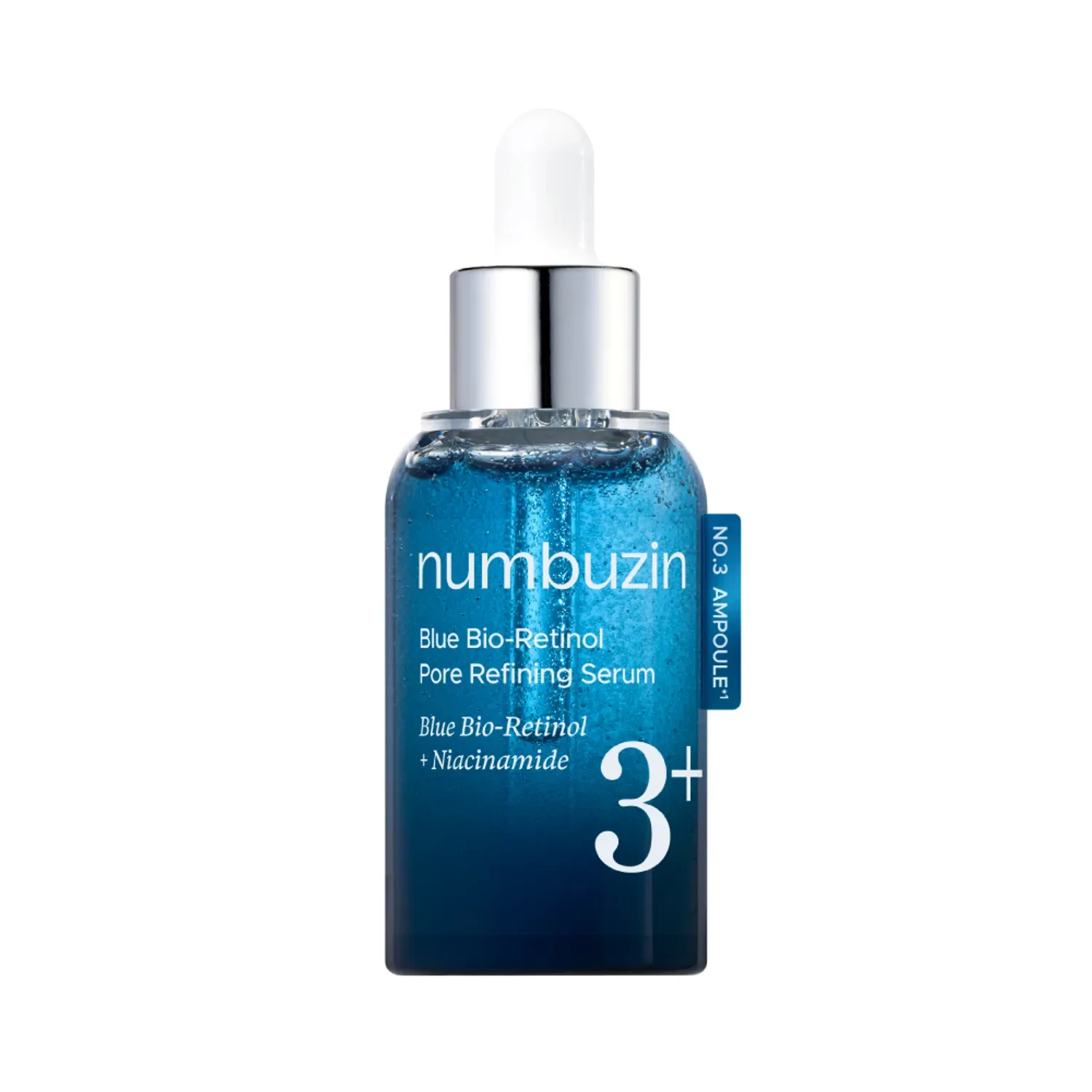 NUMBUZIN No.3 Blue Bio-Retinol Pore Refining Serum 30ml bottle
